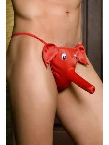 Image of the red elephant thong by Paris Hollywood in one size
