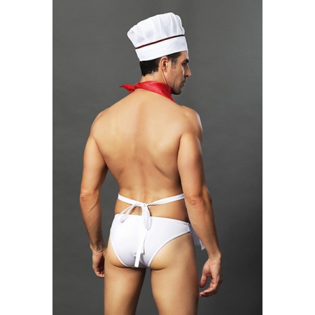 Man wearing the Paris Hollywood white chef outfit