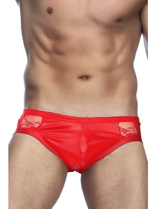 Red Wetlook Lace briefs by Paris Hollywood