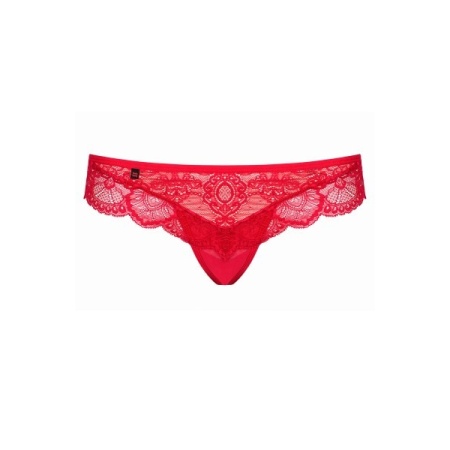 Image of the Obsessive red lace thong, sexy and elegant underwear