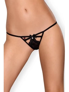 Image of Obsessive Black Thong 818-THO-1 with Jewel