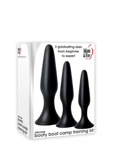 Image du Set de 3 Plugs Anaux en Silicone Noir par Adam & Eve