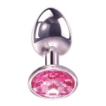 Image of Plug Bijou Métal M by Adam & Eve with pink jewel