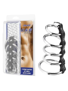 Image of the product Cockring in Metal Penis with Supplice of the brand Blue Line