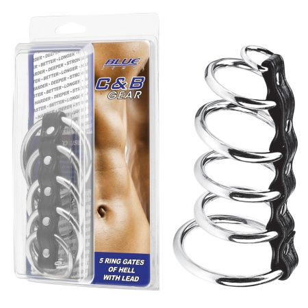 Image of the product Cockring in Metal Penis with Supplice of the brand Blue Line