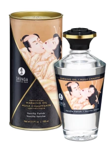 Image of the Shunga Aphrodisiac Warming Oil with vanilla fetish