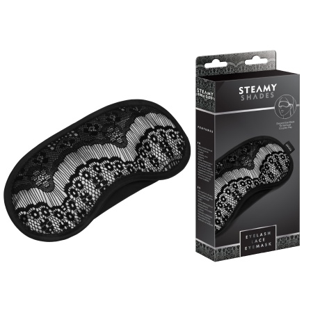 STEAMY SHADES black lace mask for sensual BDSM games