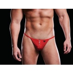 Man wearing the Envy Red Zip-Up Thong