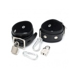 Black Leather Rimba Bondage Play Couples Wrist Cuffs