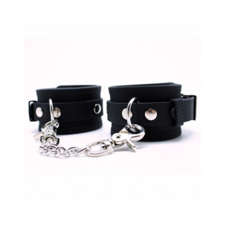 Rimba black silicone BDSM handcuffs