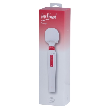 Image of the Love Wand Massager by MINDS of LOVE in white/red
