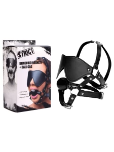 STRICT Mask with Harness and Ball-Gag for BDSM