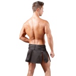 Man wearing a black Svenjoyment gladiator skirt
