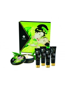 Image of the Secret de Geisha Massage Set with various products included