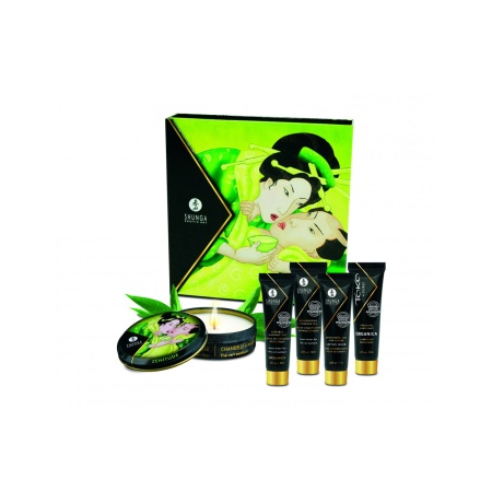 Image du Coffret de Massage Secret de Geisha avec divers produits inclus