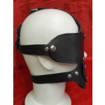Bild von Augenmaske aus schwarzem Leder mit Nieten - 4 Stück
