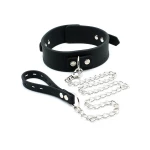 Collier BDSM avec Laisse en Métal de Rimba, accessoire de domination