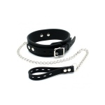 BDSM Necklace with Metal Lead by Rimba, domination accessory
