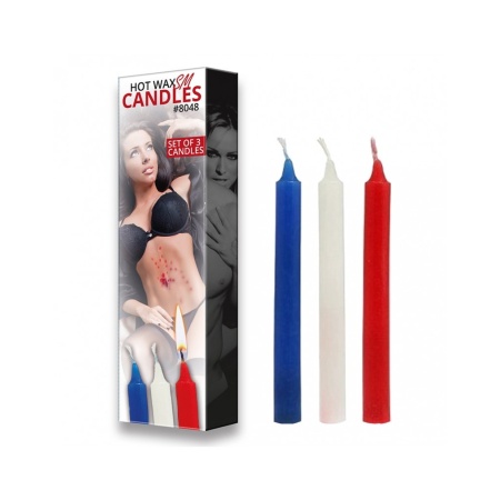 Confezione da 3 candele SM Rimba a bassa temperatura per giochi erotici