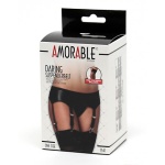Woman wearing the Sexy Wetlook Suspender Belt by Amorable by Rimba