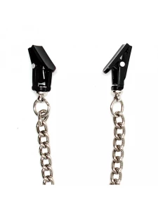 Image de pinces à seins RIMBA avec chaînette de 35cm, un outil BDSM idéal