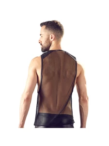 Homme portant un débardeur en filet transparent Svenjoyment