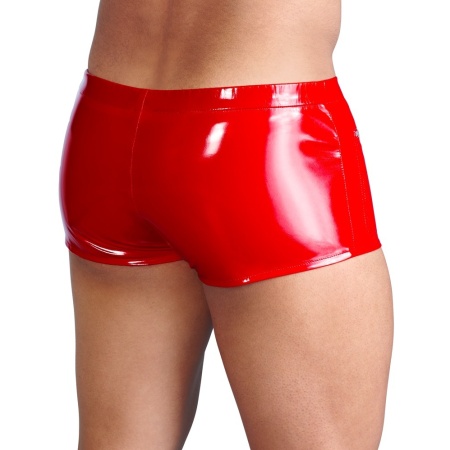 Sexy Boxershorts der Marke Black Level aus rotem Vinyl