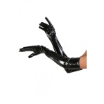 Extra long black vinyl gloves by Soisbelle