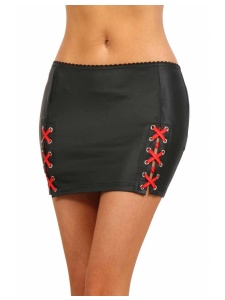 Image of the Soisbelle sexy vinyl mini skirt