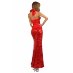 Glamorous Soisbelle Lingerie Long Dress for Women with red sequins