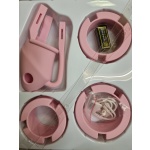 Set di gabbie in silicone rosa 3 misure