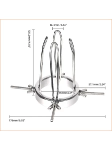 Spéculum Anal-Vaginal Ajustable en acier inoxydable