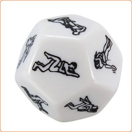 12-sided white sex dice for preliminary games