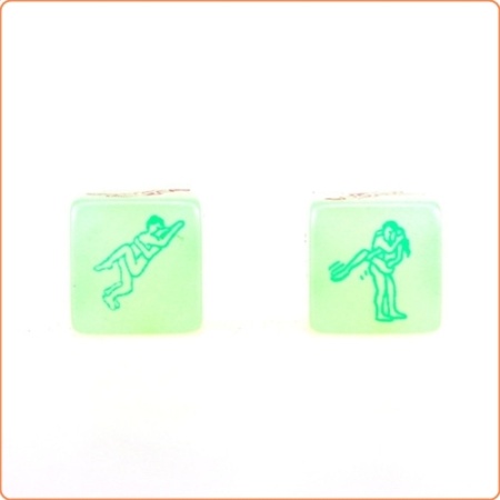 Fluorescent glow-in-the-dark sex dice for naughty games
