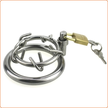 Stainless steel crown of thorns chastity
