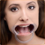 Dental Mouth Gag, a unique erotic BDSM accessory in transparent plastic