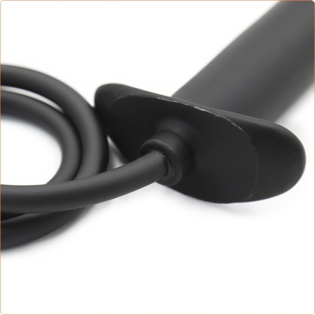 Inflatable Silicone Plug Anal black waterproof