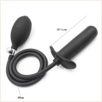 Inflatable Silicone Plug Anal black waterproof
