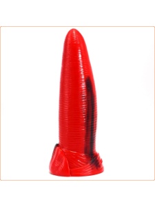 Plug anale doppio in silicone rosso XXL