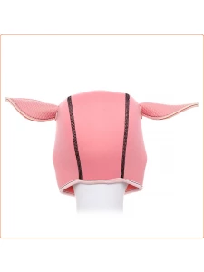 Bondage-Haube Schweinskopf aus rosa Neopren