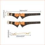 Leather wrist cuffs for BDSM