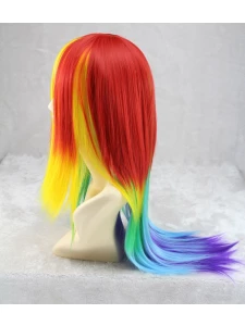 Image of the mixed rainbow wig for LGBTQ+ and Gay Pride