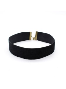 3 cm ribbon choker necklace - Black velvet body jewellery