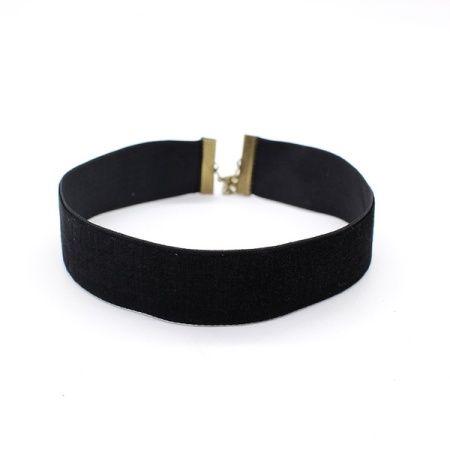 3 cm ribbon choker necklace - Black velvet body jewellery