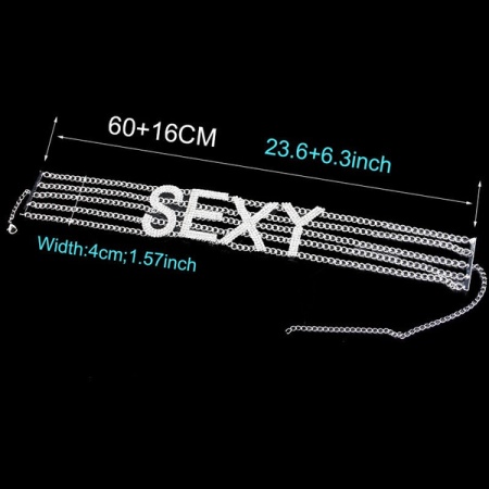 Sexy Strass-Schmuck-Halskette