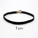 Elegant black velvet choker necklace