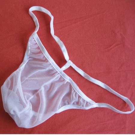Immagine del mini bikini sexy da donna con perizoma in tulle trasparente