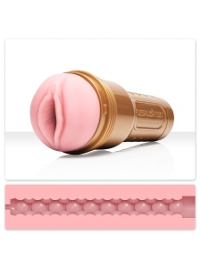 Immagine del masturbatore Fleshlight Vagina Pink Lady, ideale per l'allenamento di resistenza.