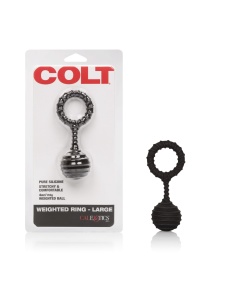 COLT Large weighted ring in black silicone