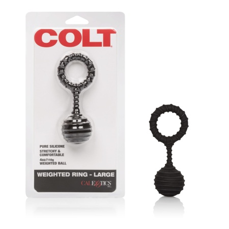 COLT Large weighted ring in black silicone